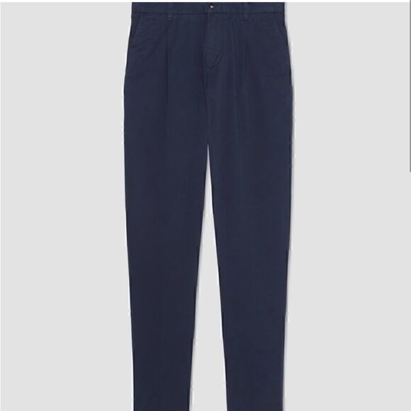 NWT Everlane The Organic Cotton Pleated Chino Deep Navy 33x32 - Picture 4 of 4